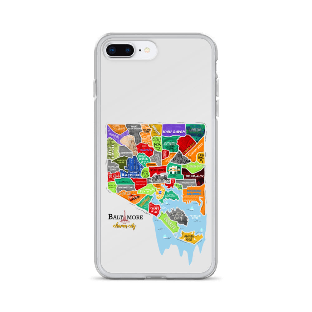 Baltimore map iPhone Case