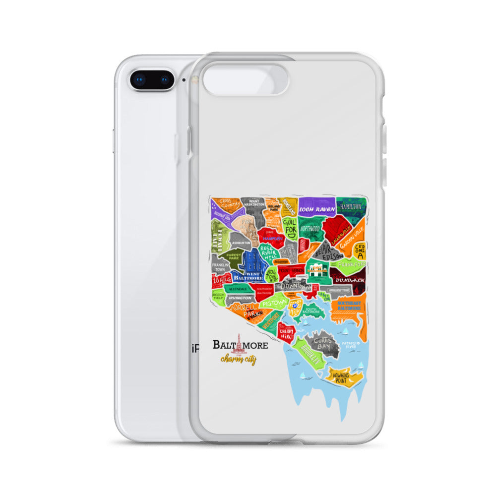 Baltimore map iPhone Case