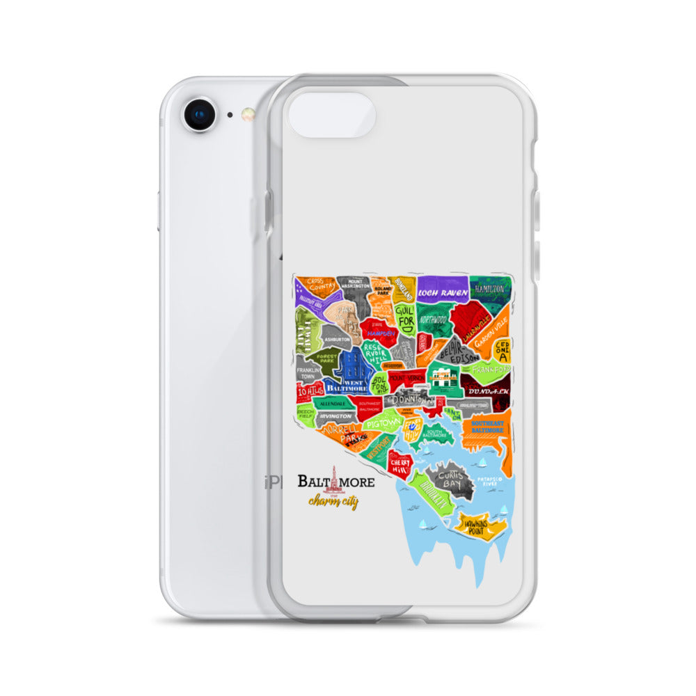 Baltimore map iPhone Case