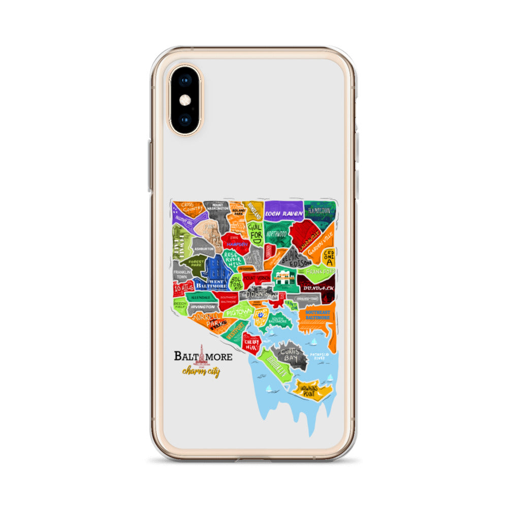 Baltimore map iPhone Case