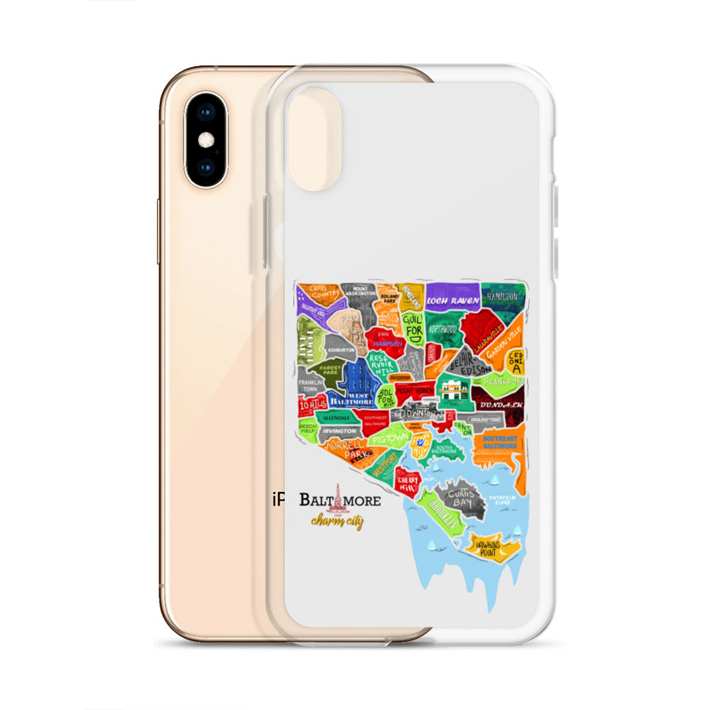 Baltimore map iPhone Case