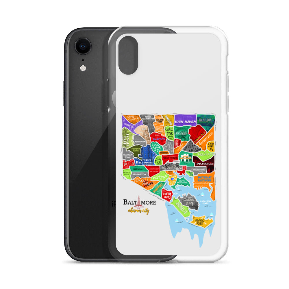 Baltimore map iPhone Case
