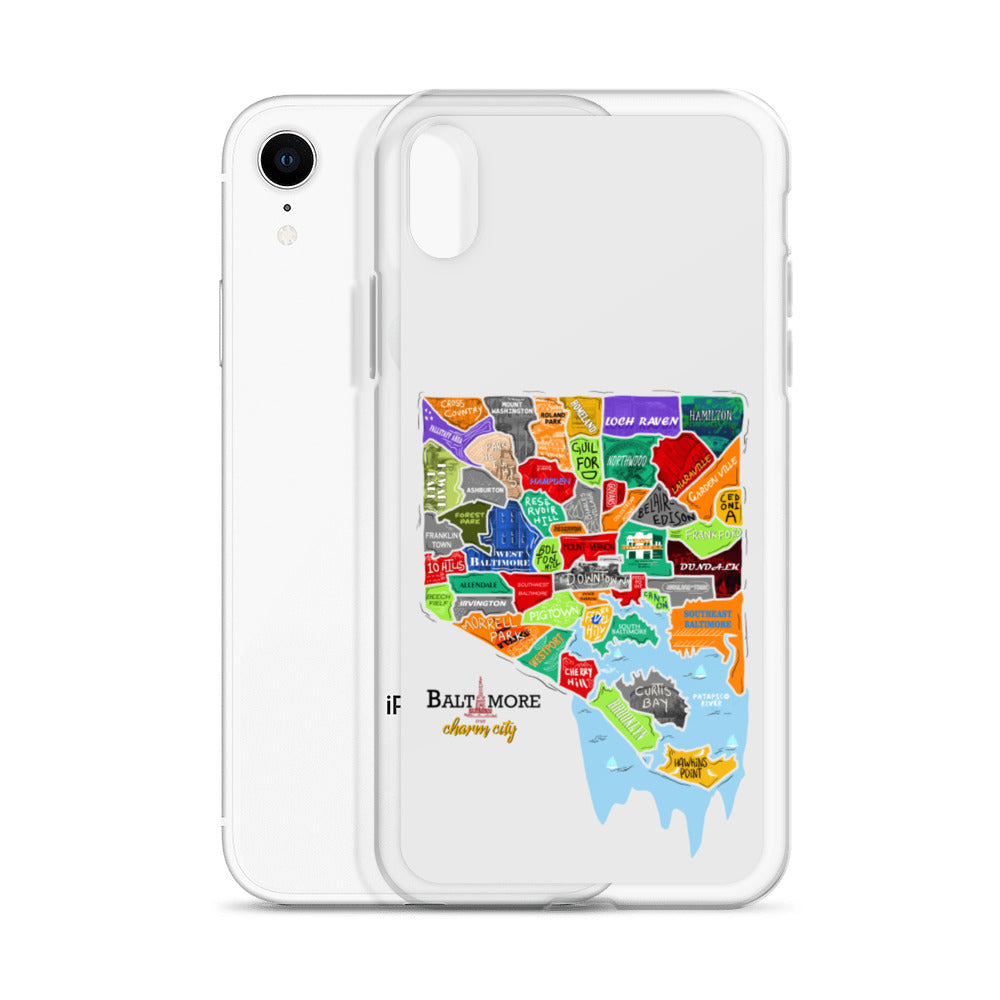 Baltimore map iPhone Case