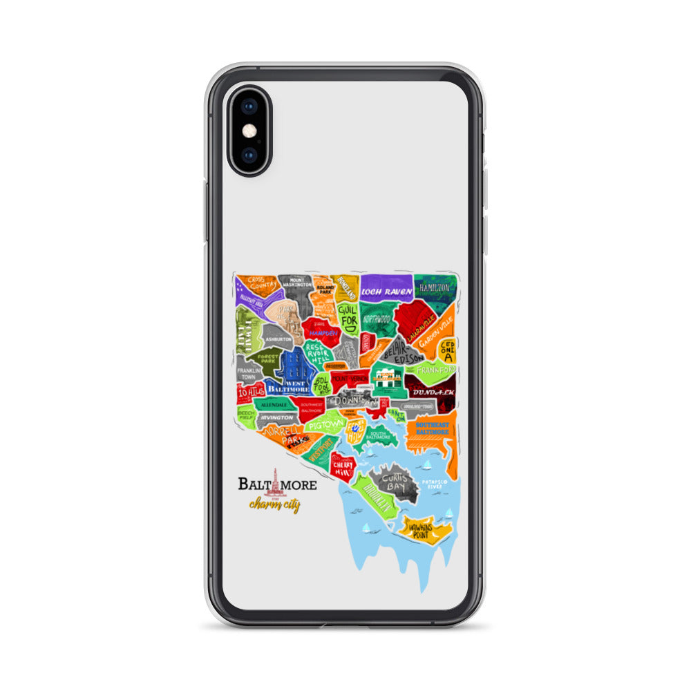 Baltimore map iPhone Case