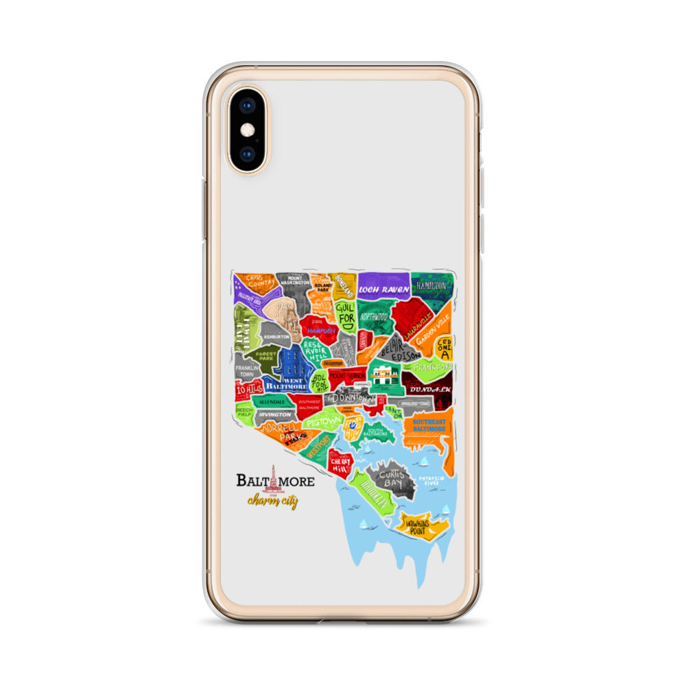Baltimore map iPhone Case