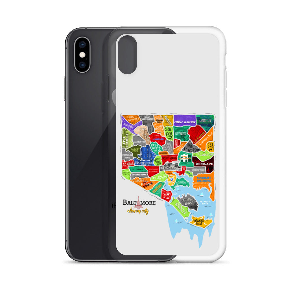 Baltimore map iPhone Case