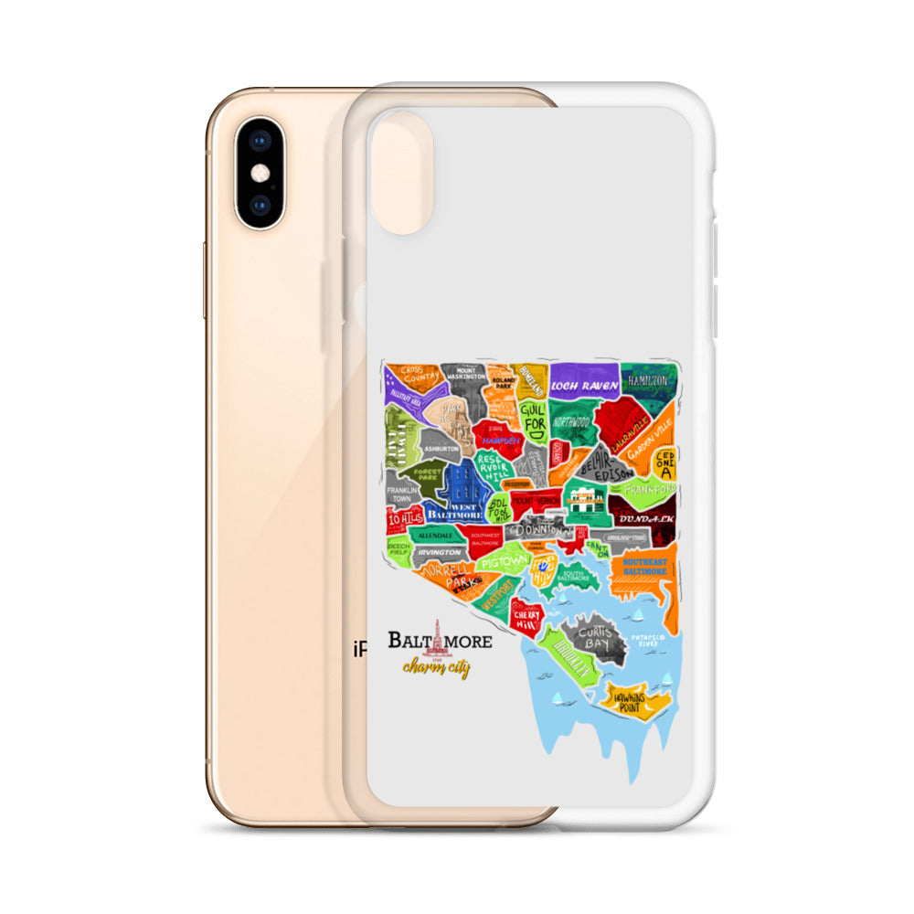 Baltimore map iPhone Case