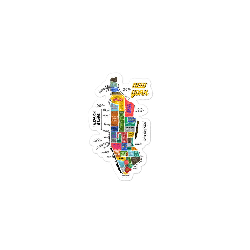 NYC map stickers