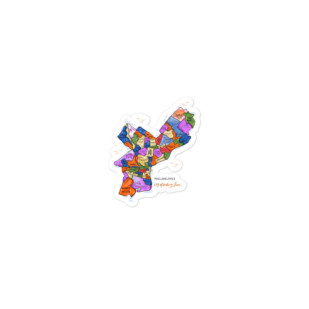 Philly Map Stickers