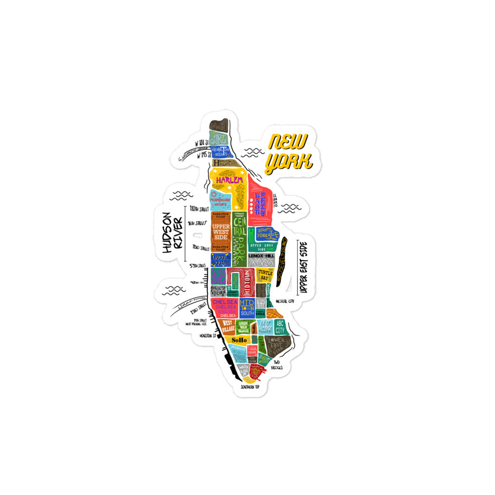 NYC map stickers