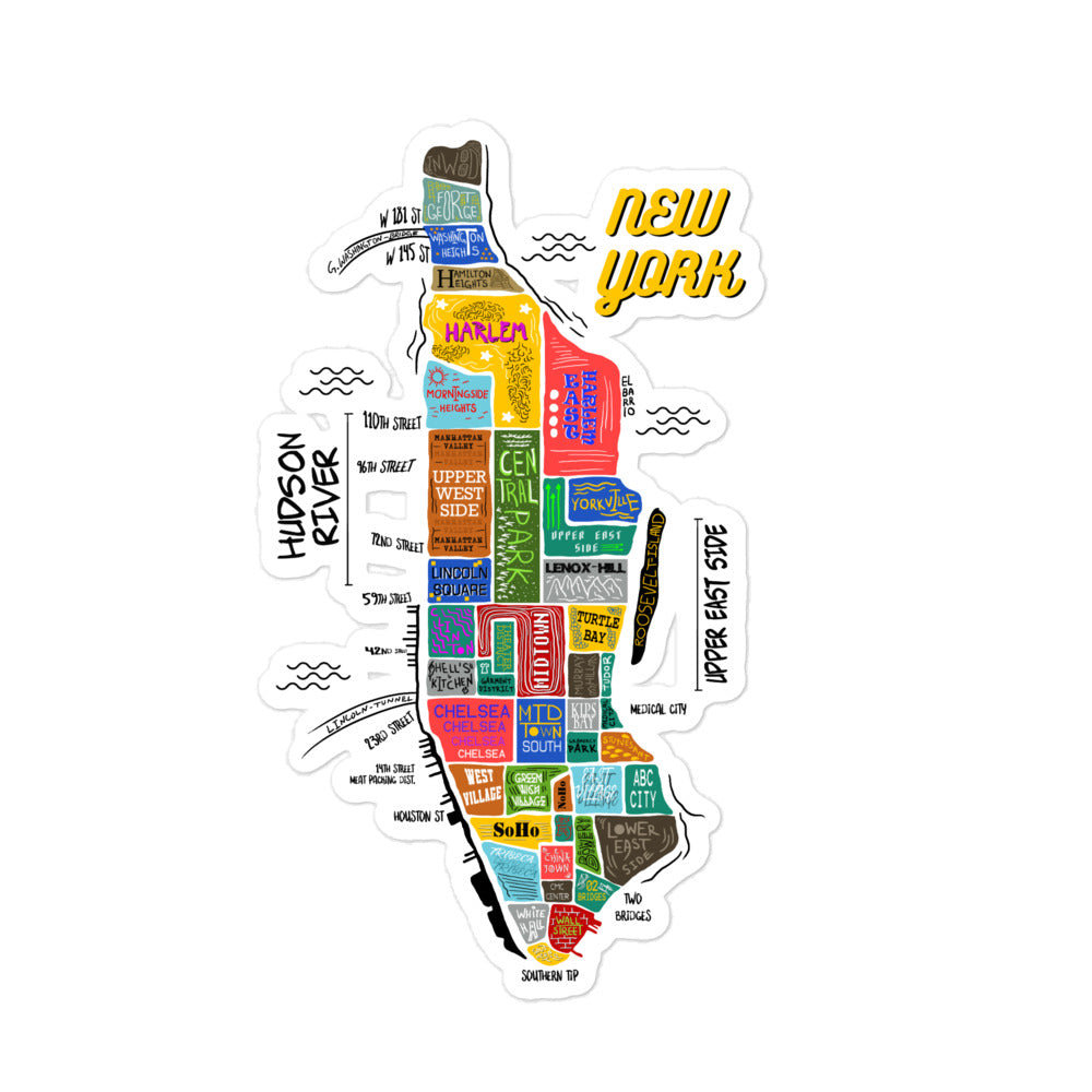 NYC map stickers