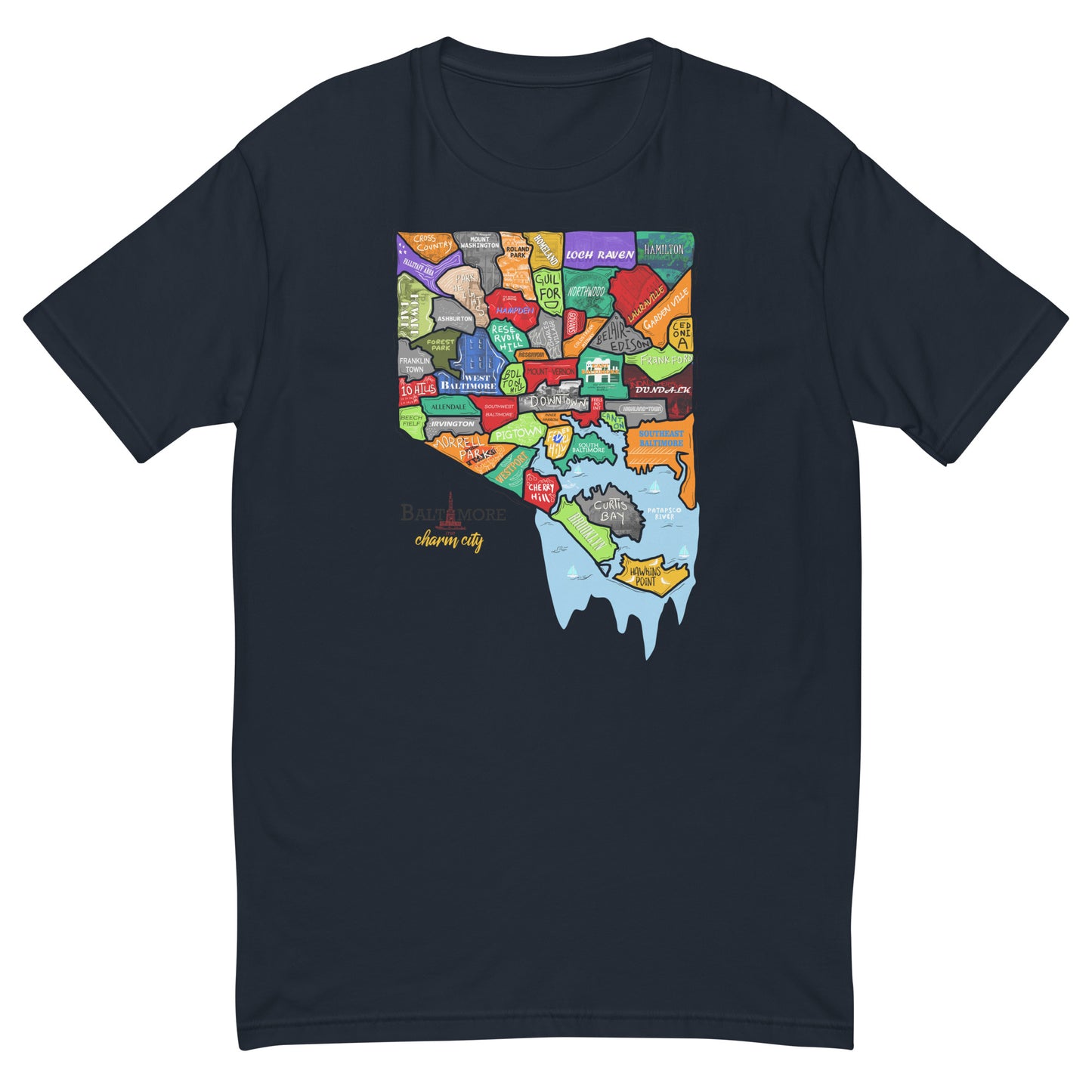 M| Baltimore map T-shirt