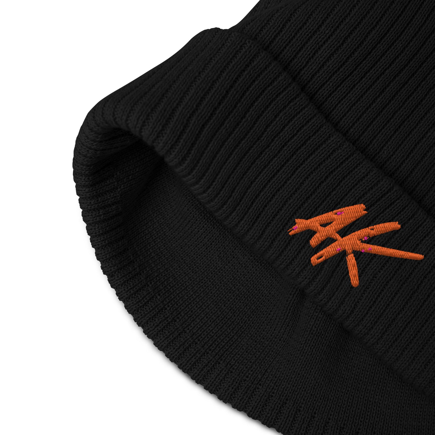 AK ribbed beanie (orange)