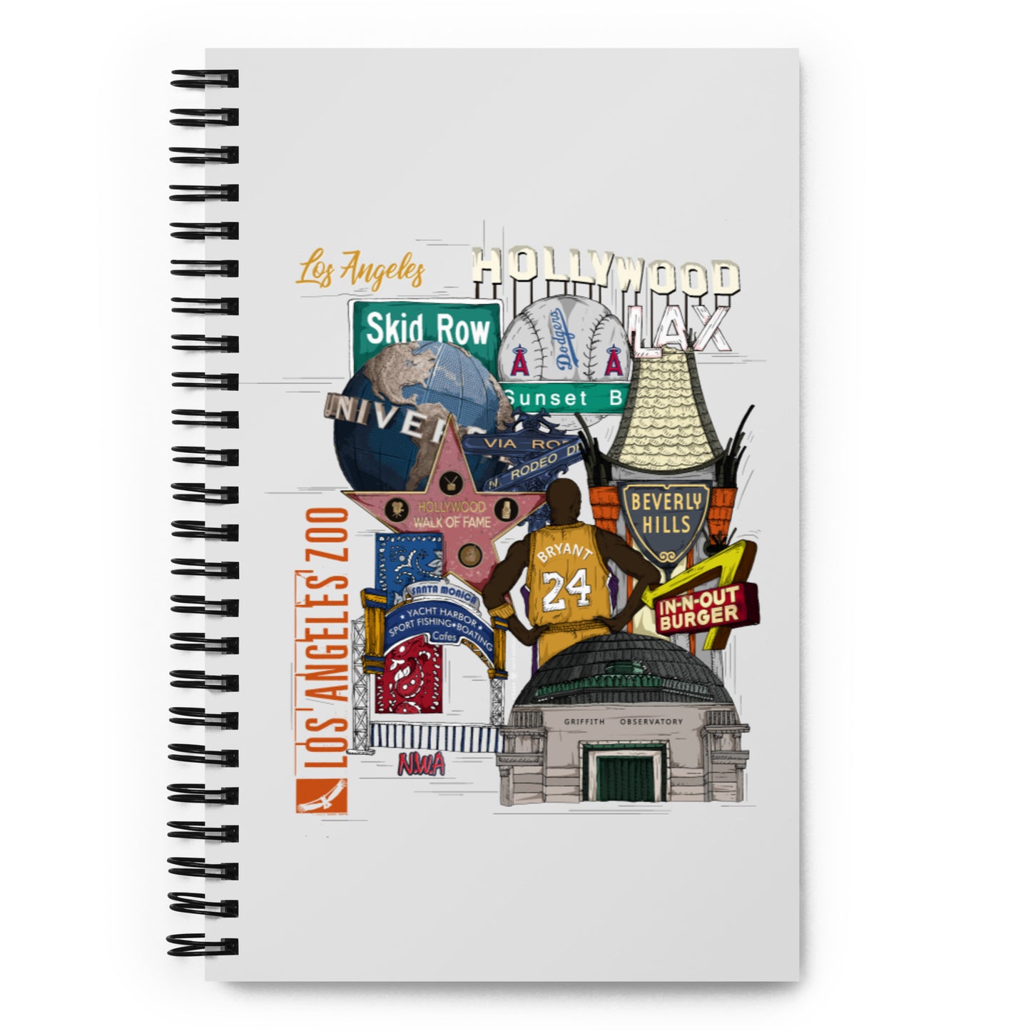 Los Angeles Graphic Spiral notebook