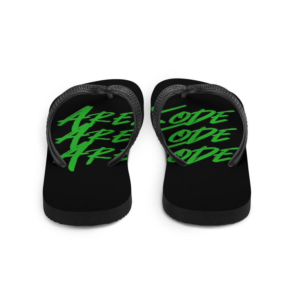 Areakode 3x Flip Flops (green/black)