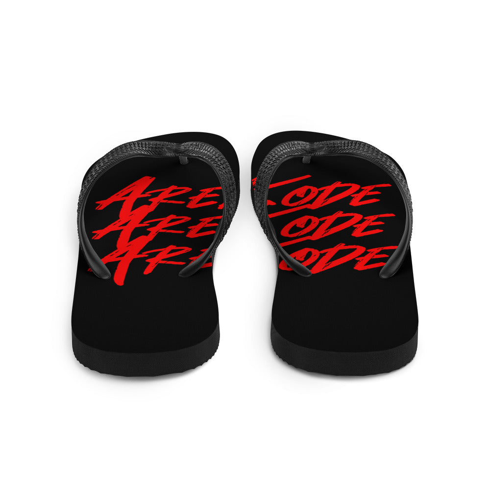 Areakode 3x Flip Flops (red/black)