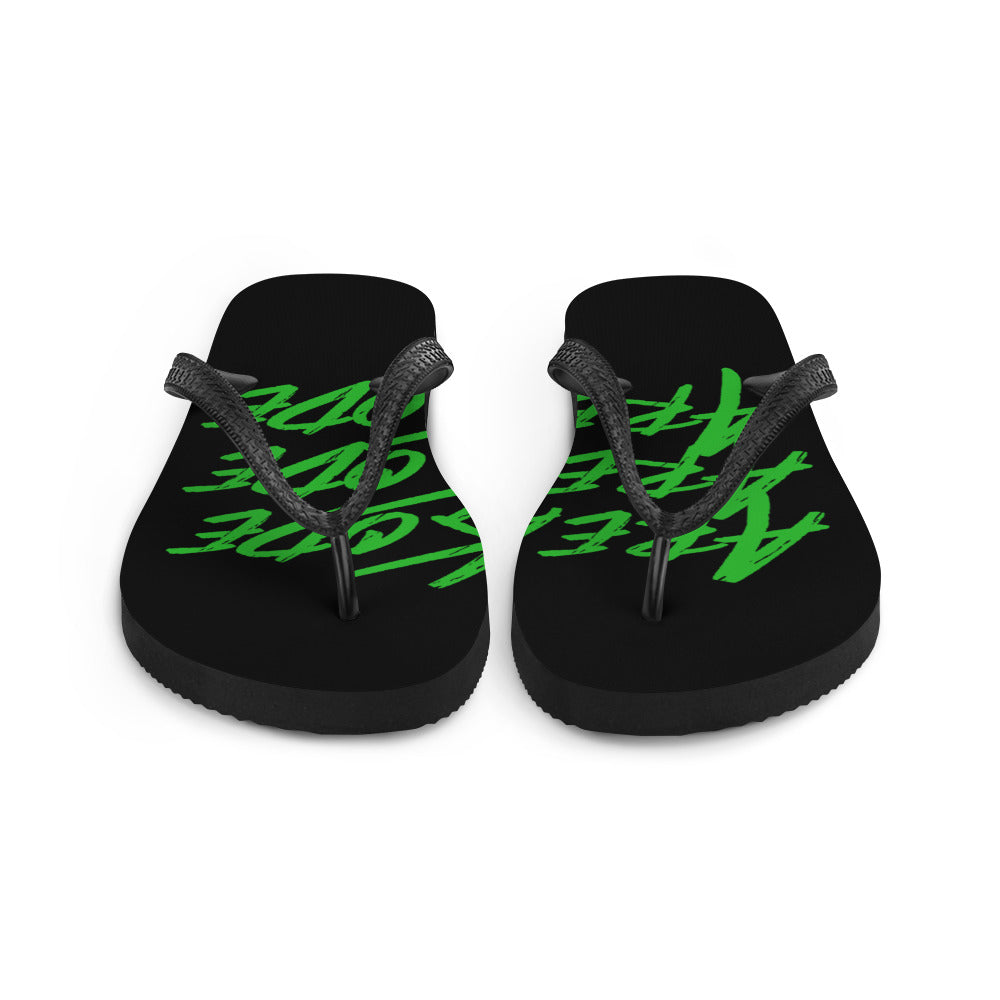 Areakode 3x Flip Flops (green/black)