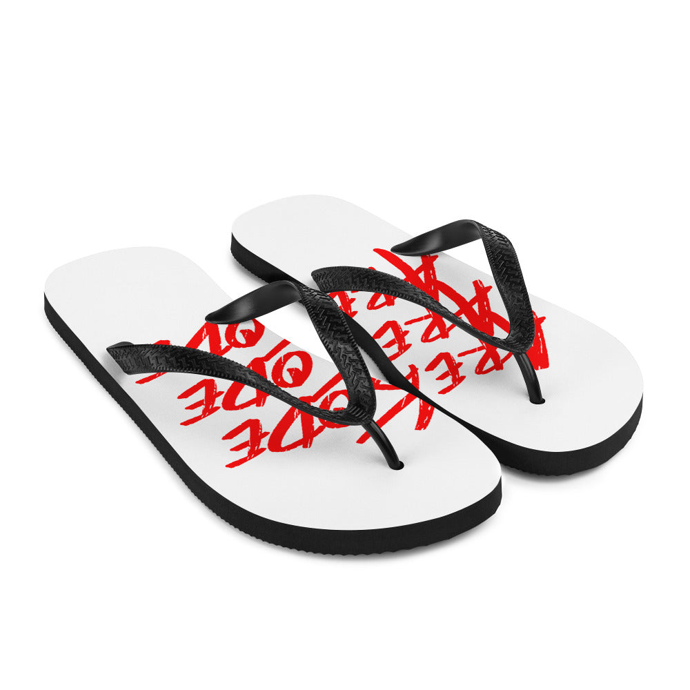 Areakode 3x Flip Flops (red)