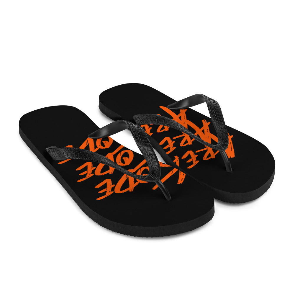 Areakode 3x Flip Flops (orange/black)