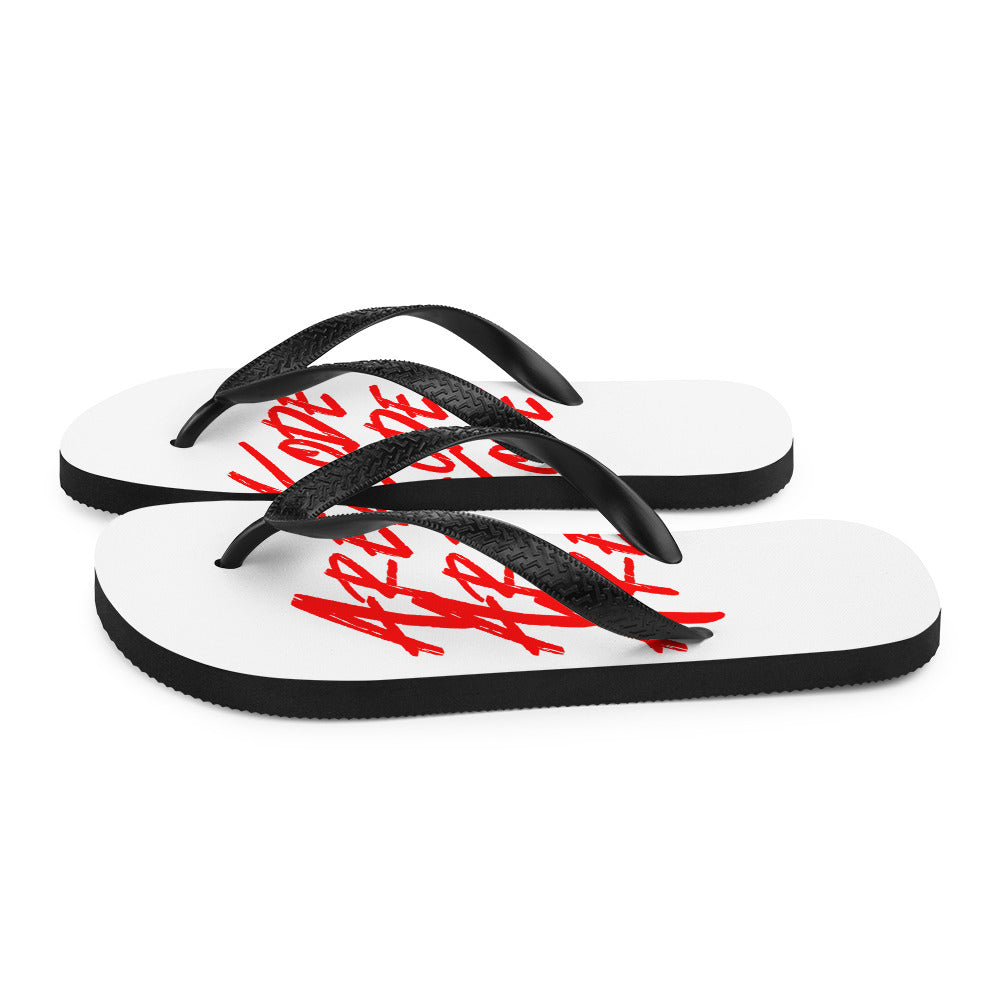 Areakode 3x Flip Flops (red)