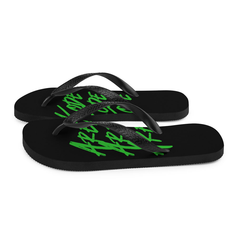 Areakode 3x Flip Flops (green/black)