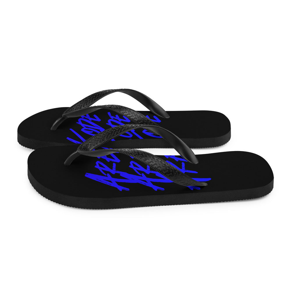 Areakode 3x Flip Flops (blue/black)