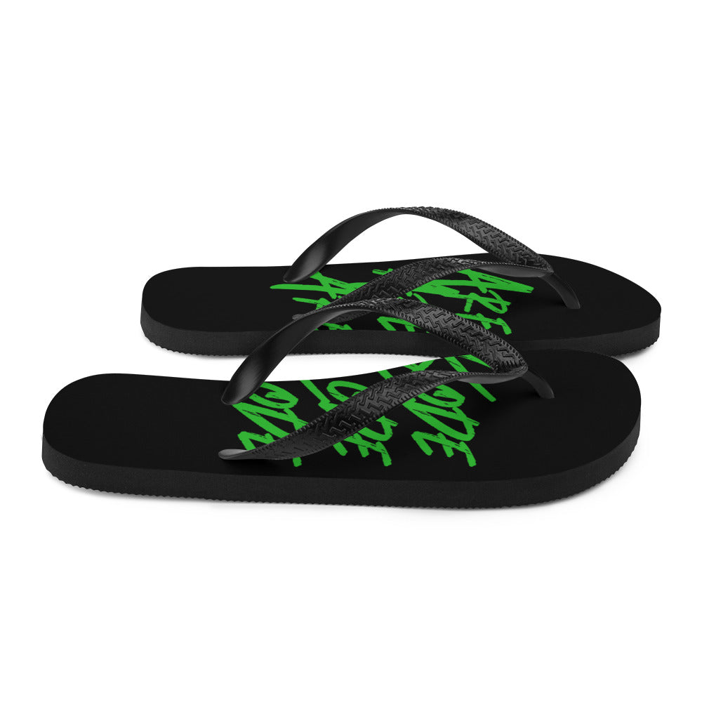 Areakode 3x Flip Flops (green/black)