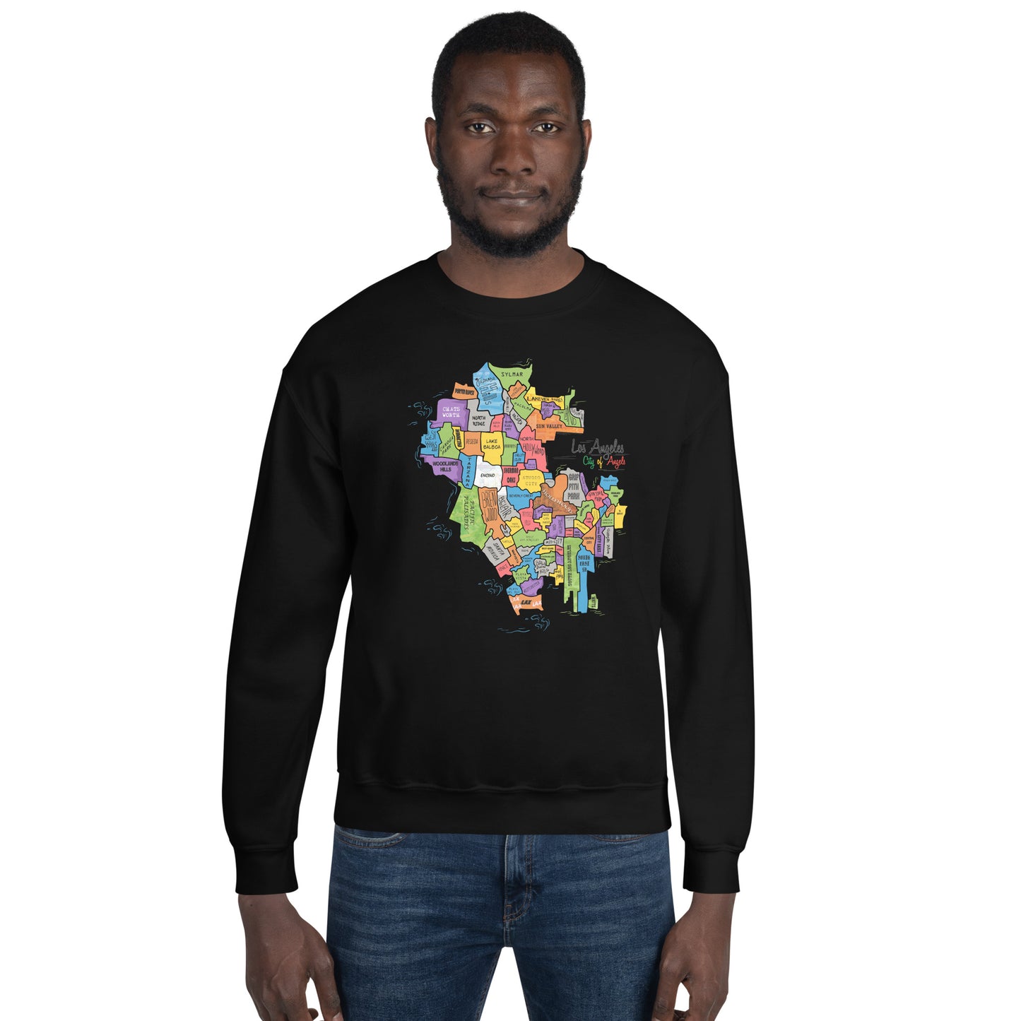 Los Angeles Map Crewneck (unisex)