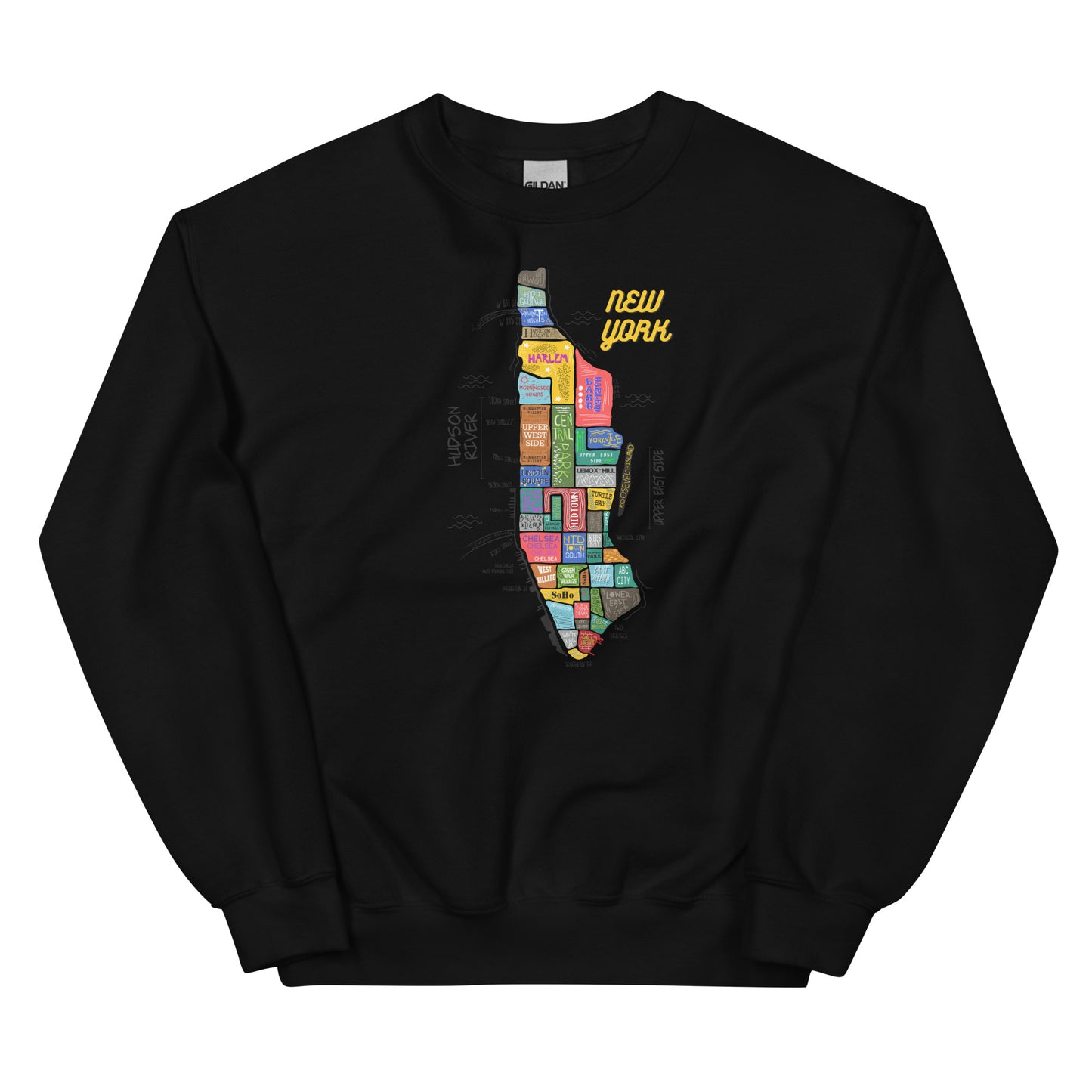 NYC map crewneck (unisex)