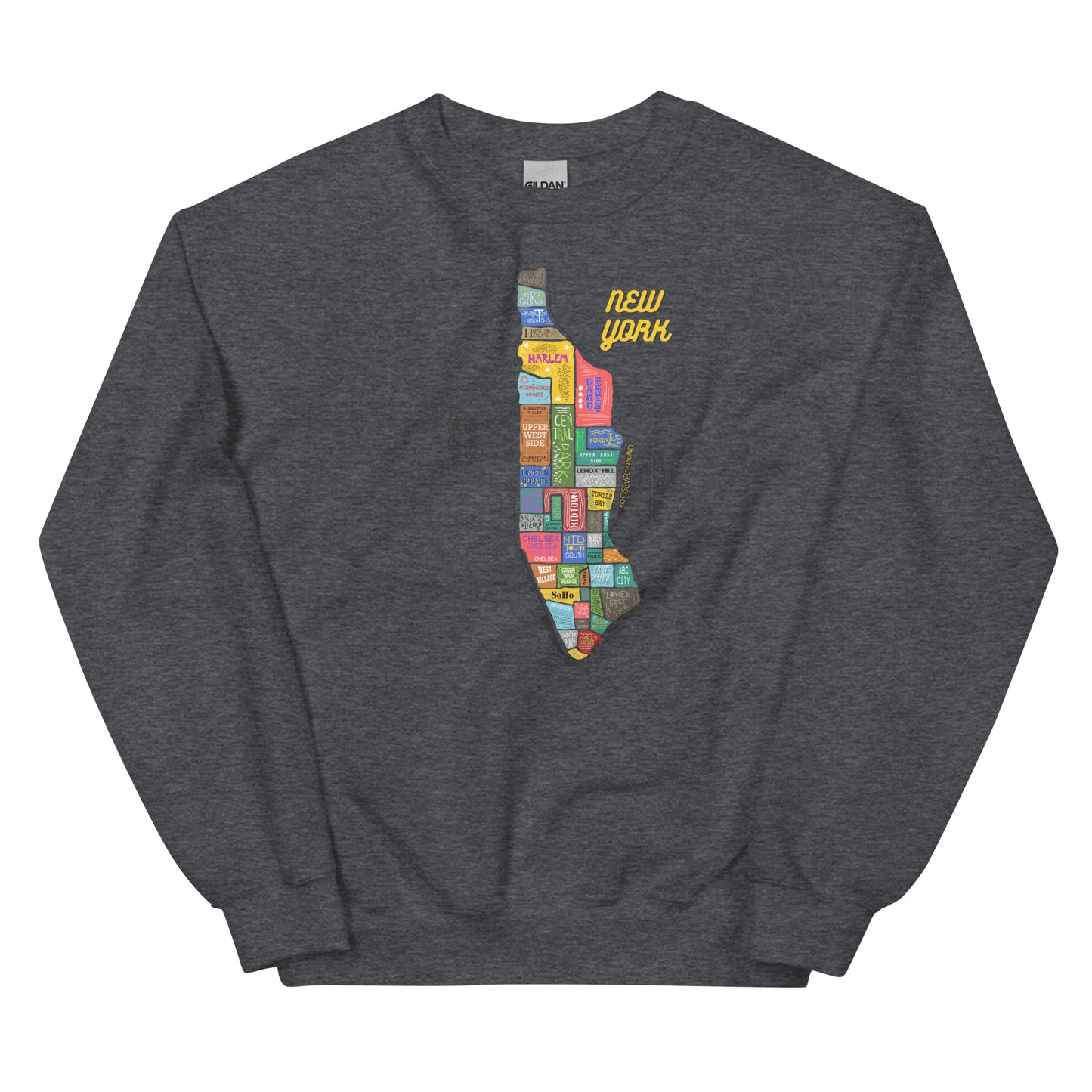 NYC map crewneck (unisex)