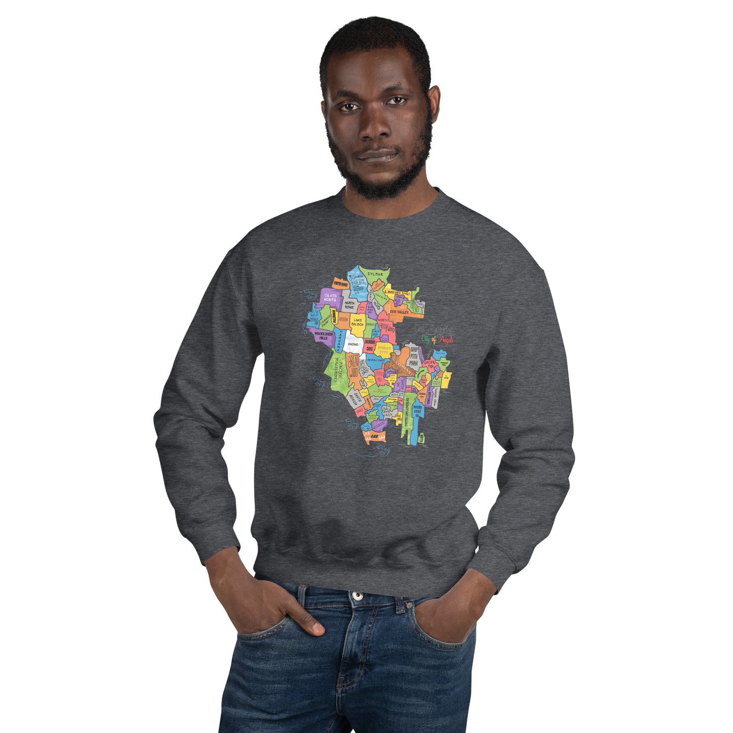 Los Angeles Map Crewneck (unisex)