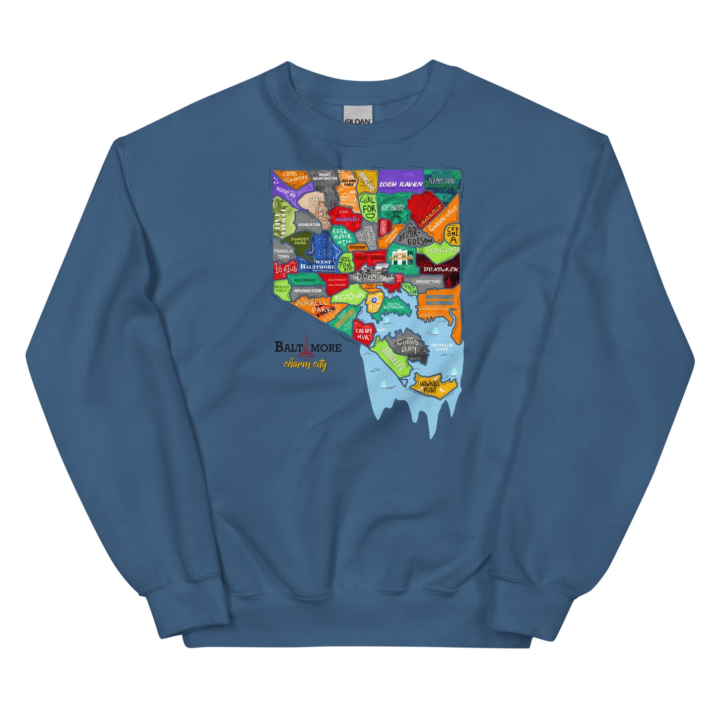 Baltimore map Crewneck (unisex)