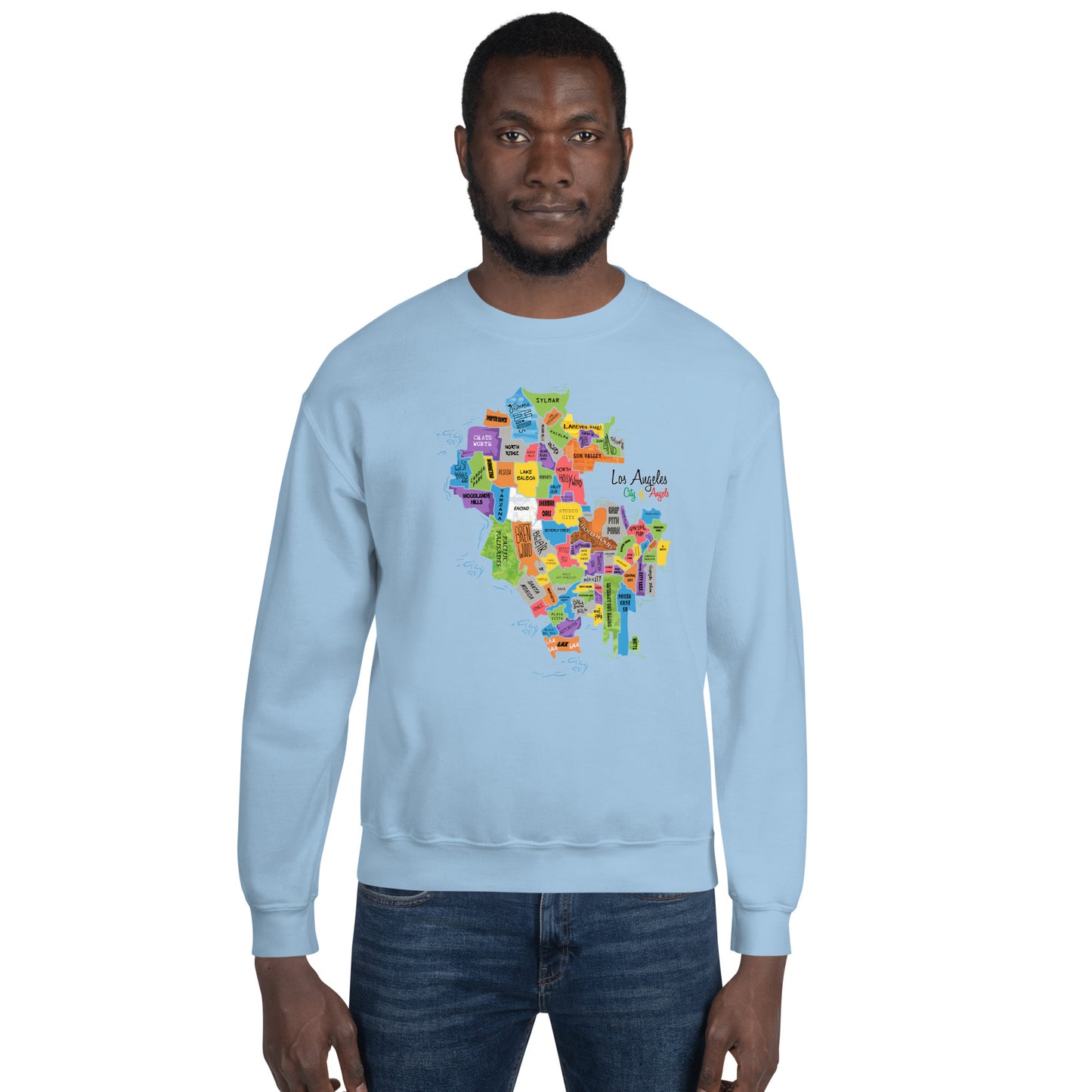 Los Angeles Map Crewneck (unisex)