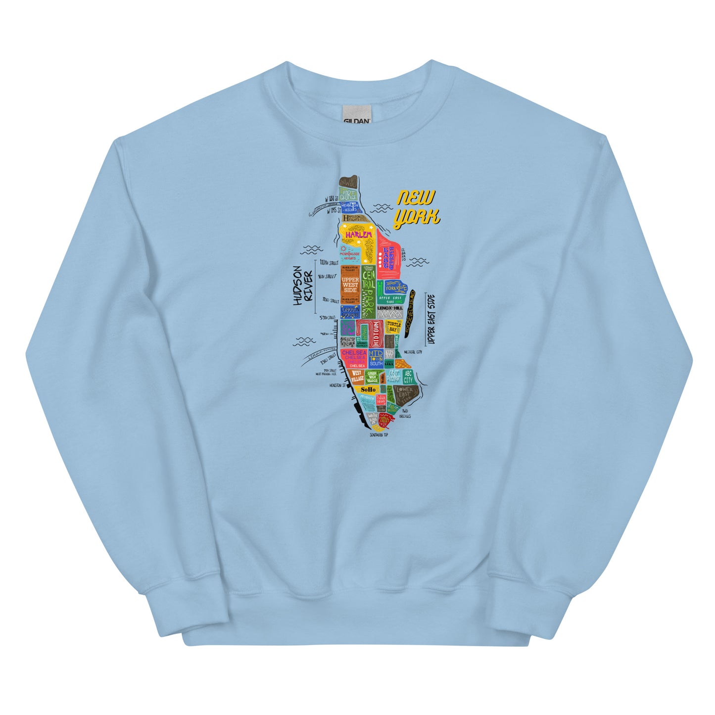 NYC map crewneck (unisex)