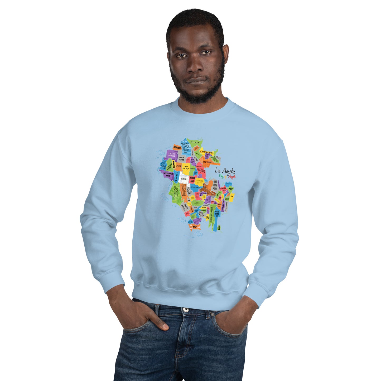 Los Angeles Map Crewneck (unisex)