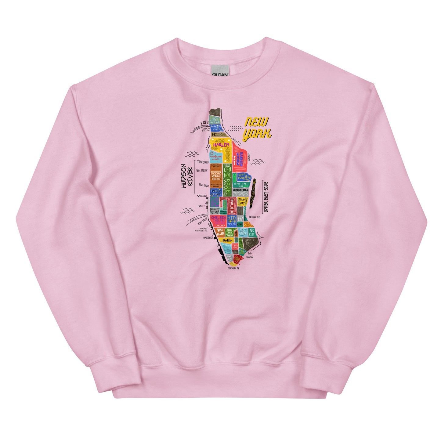 NYC map crewneck (unisex)