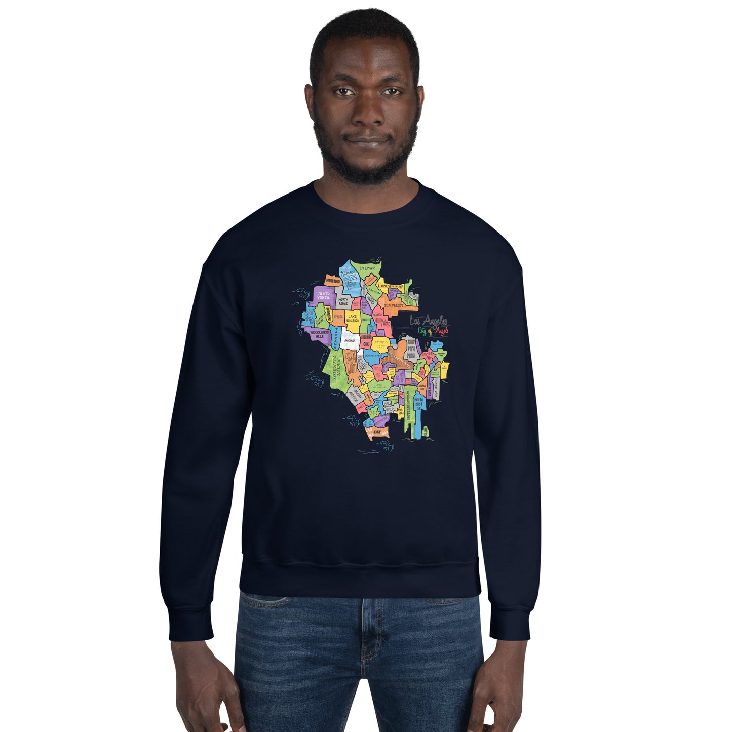 Los Angeles Map Crewneck (unisex)