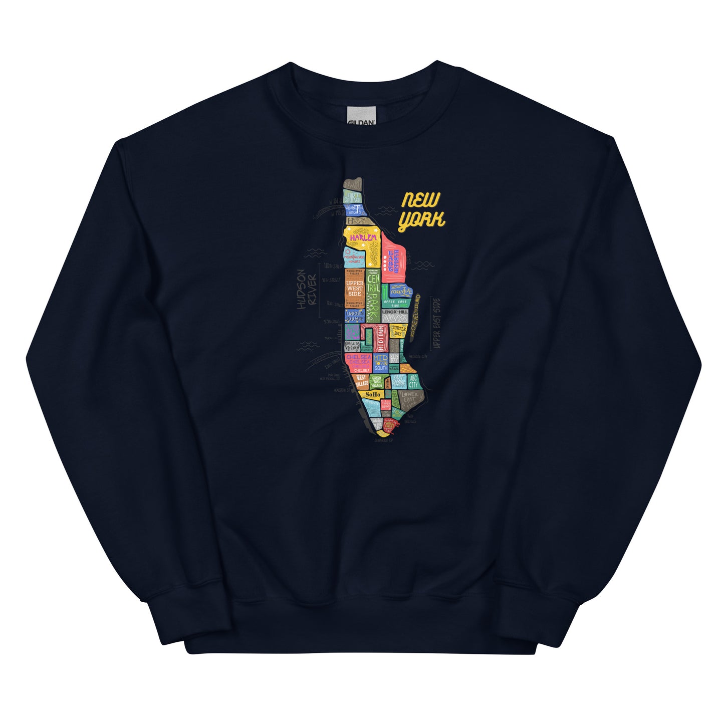 NYC map crewneck (unisex)