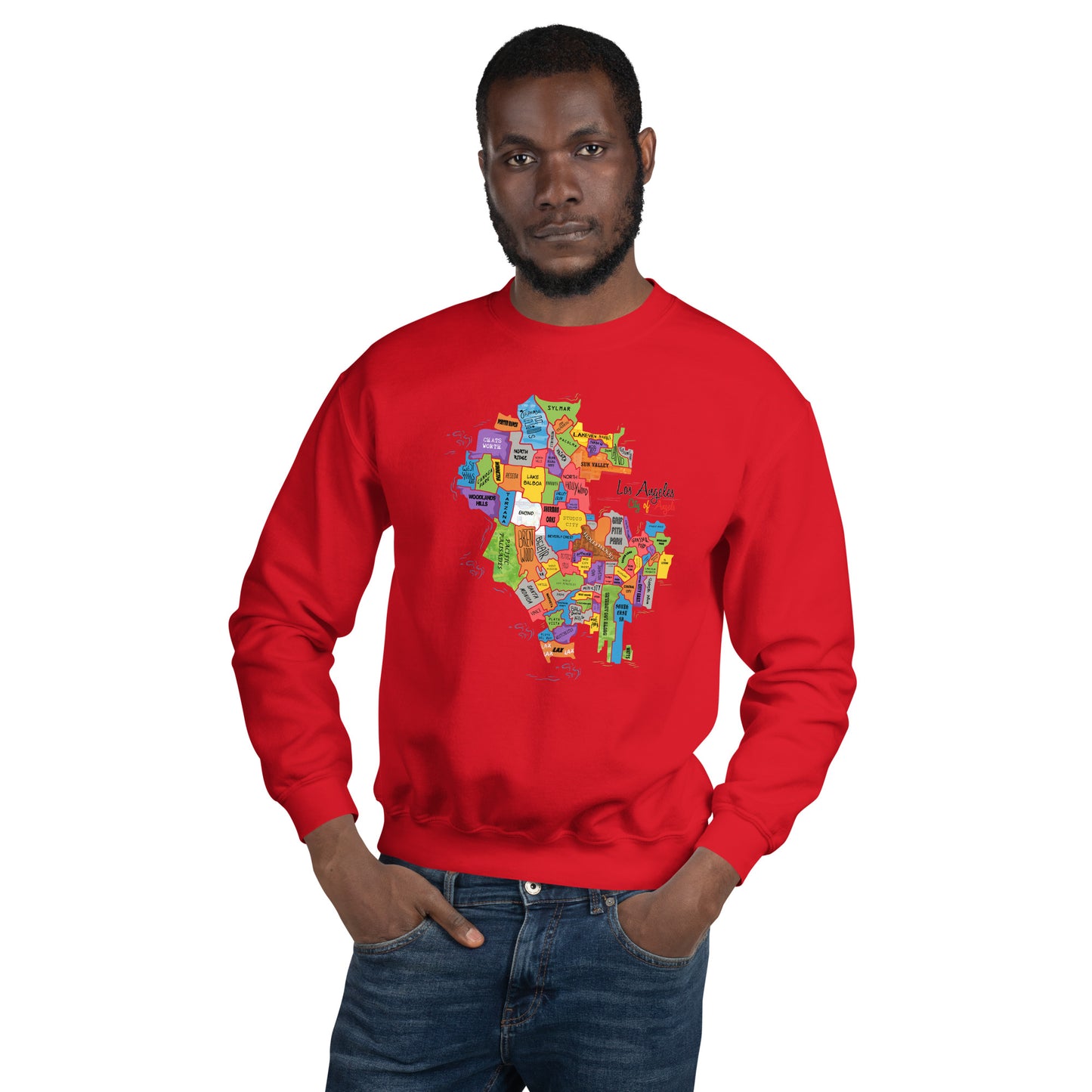 Los Angeles Map Crewneck (unisex)