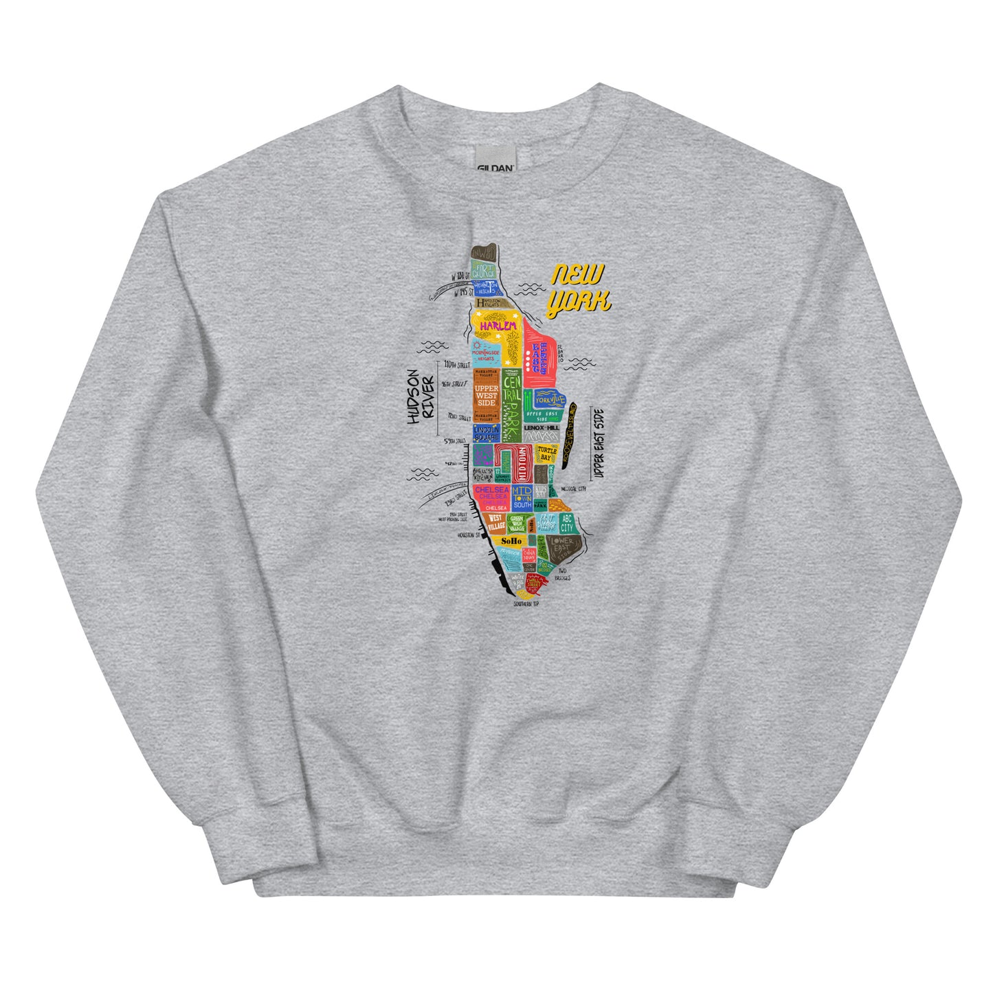 NYC map crewneck (unisex)