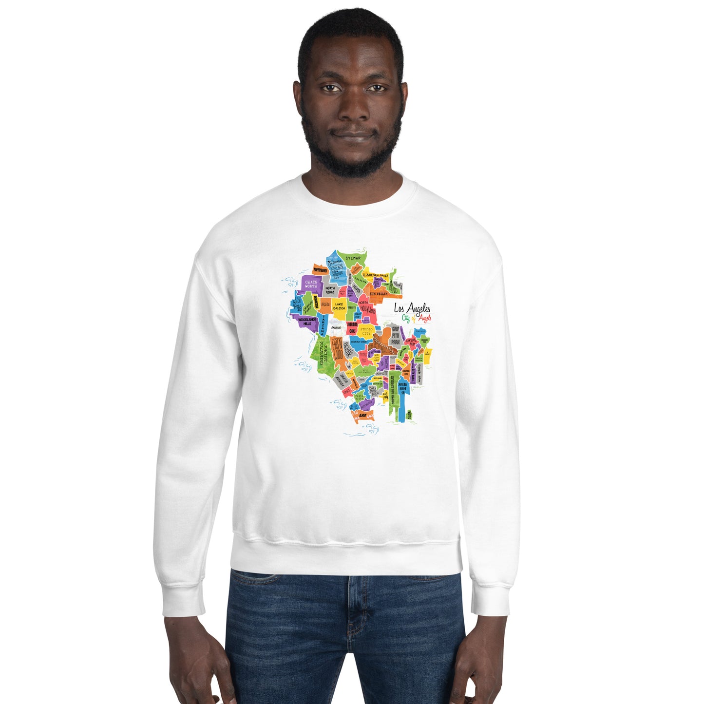 Los Angeles Map Crewneck (unisex)