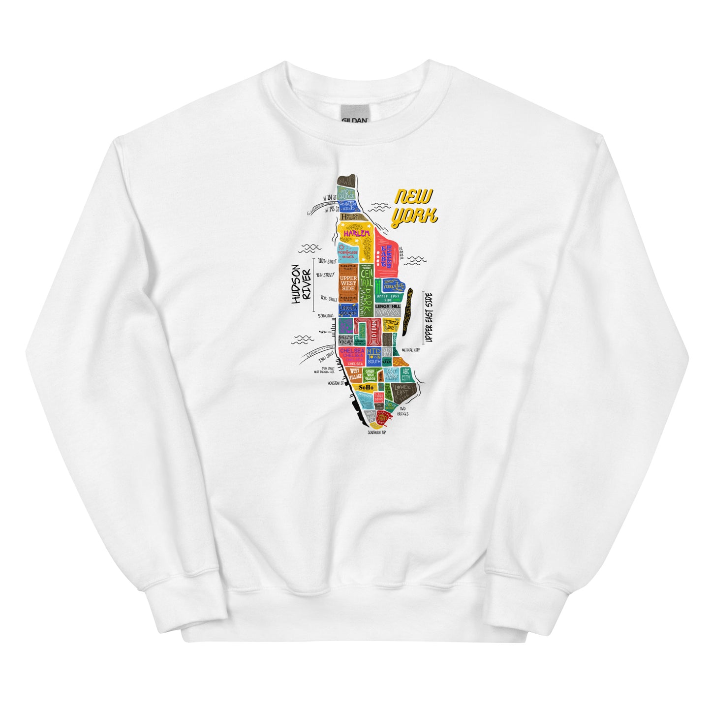 NYC map crewneck (unisex)