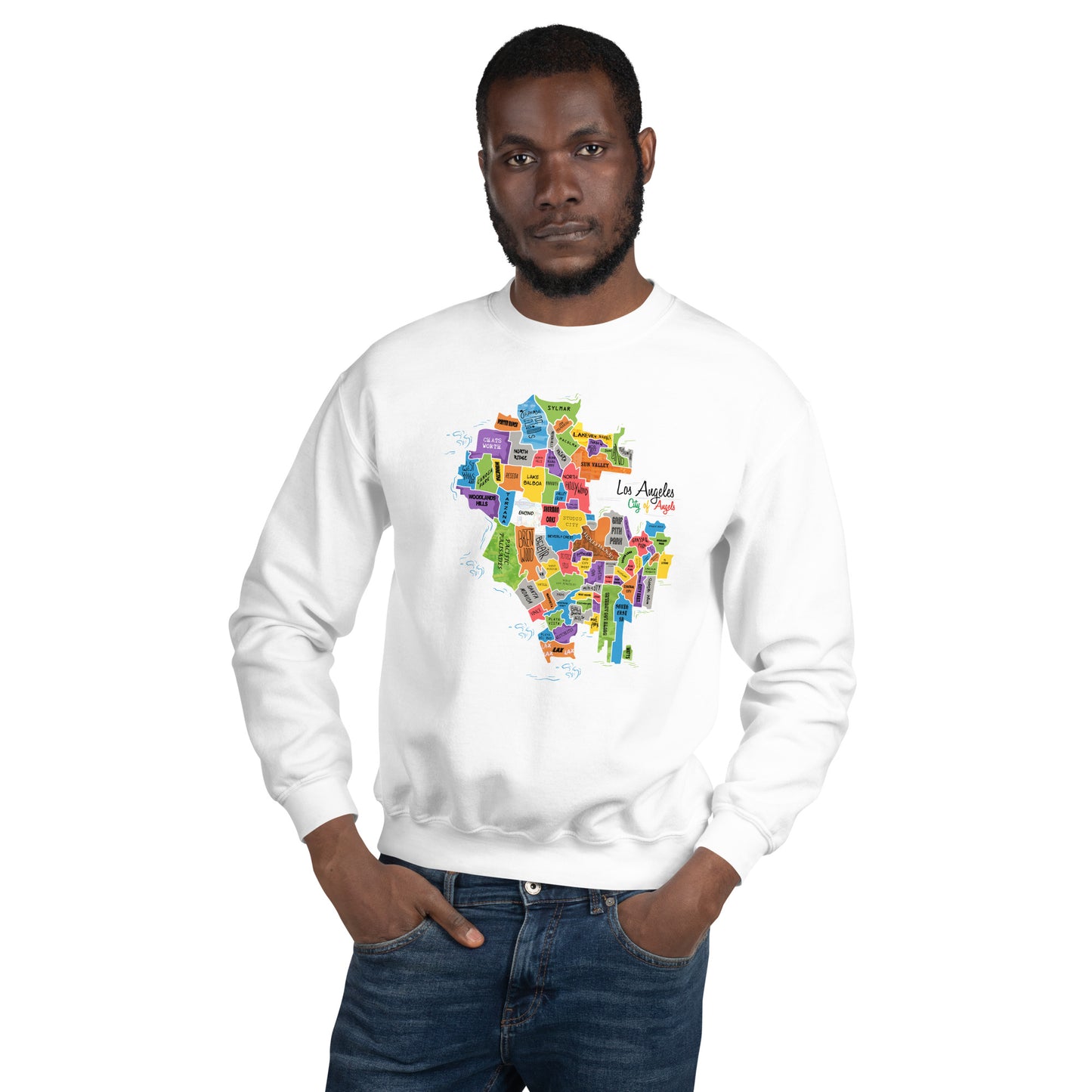 Los Angeles Map Crewneck (unisex)