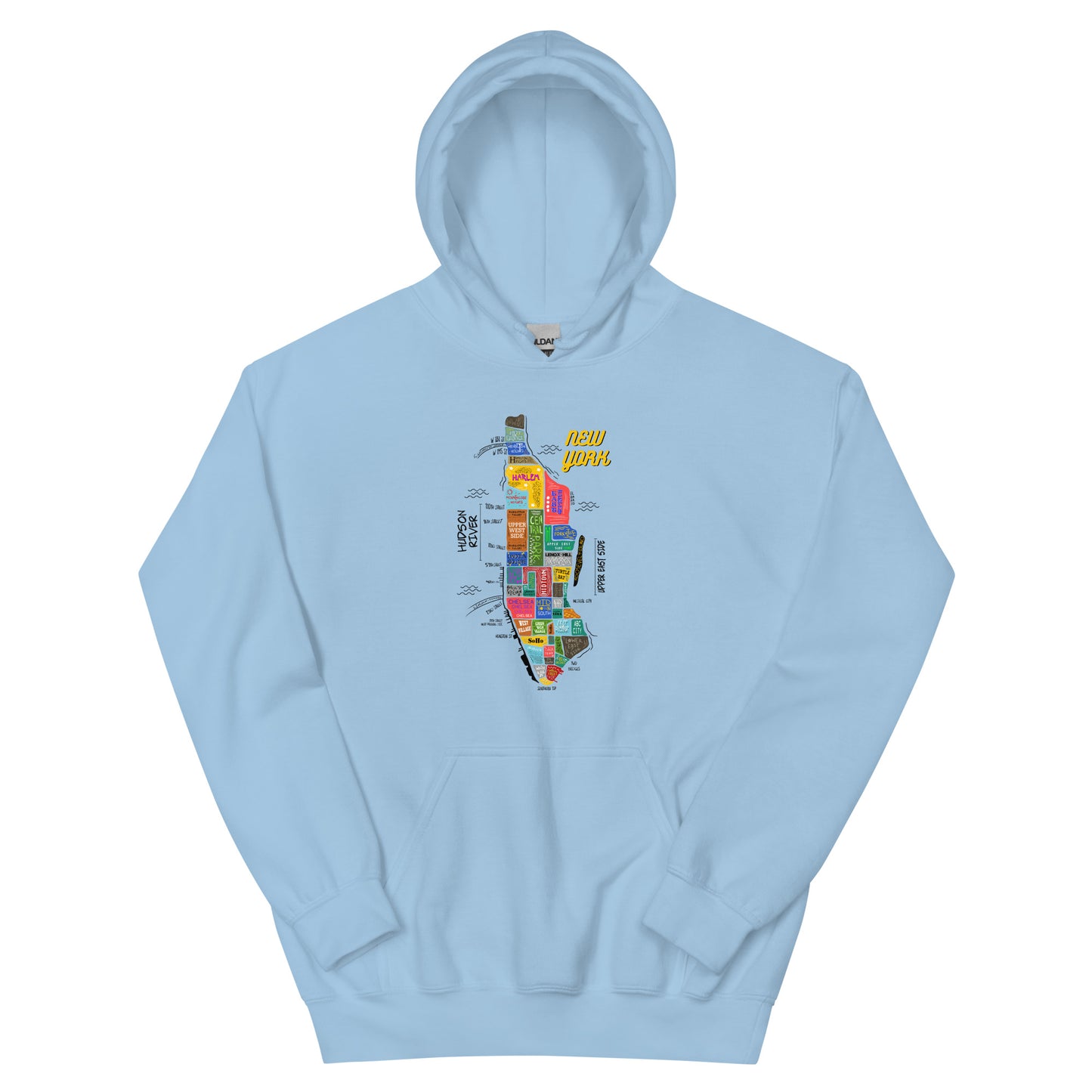 NYC map Hoodie (unisex)