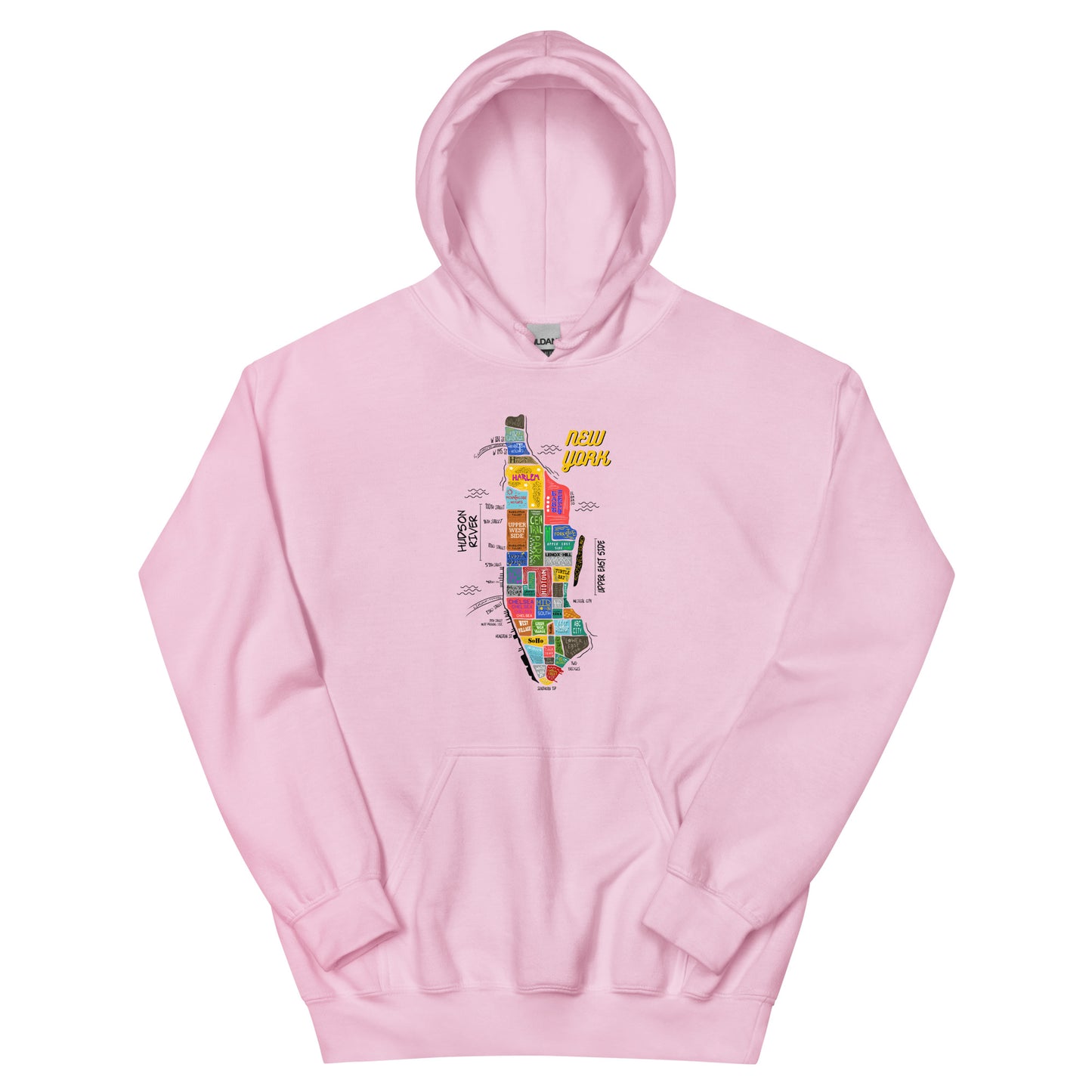 NYC map Hoodie (unisex)