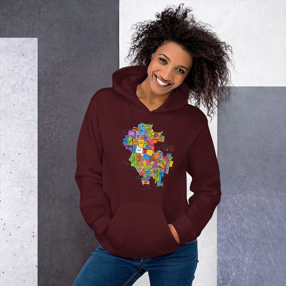 Los Angeles Map Hoodie (unisex)