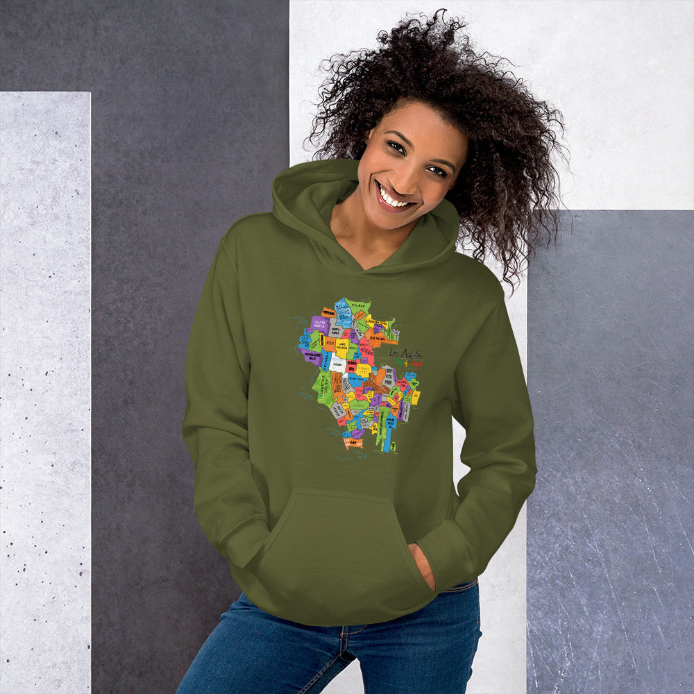 Los Angeles Map Hoodie (unisex)