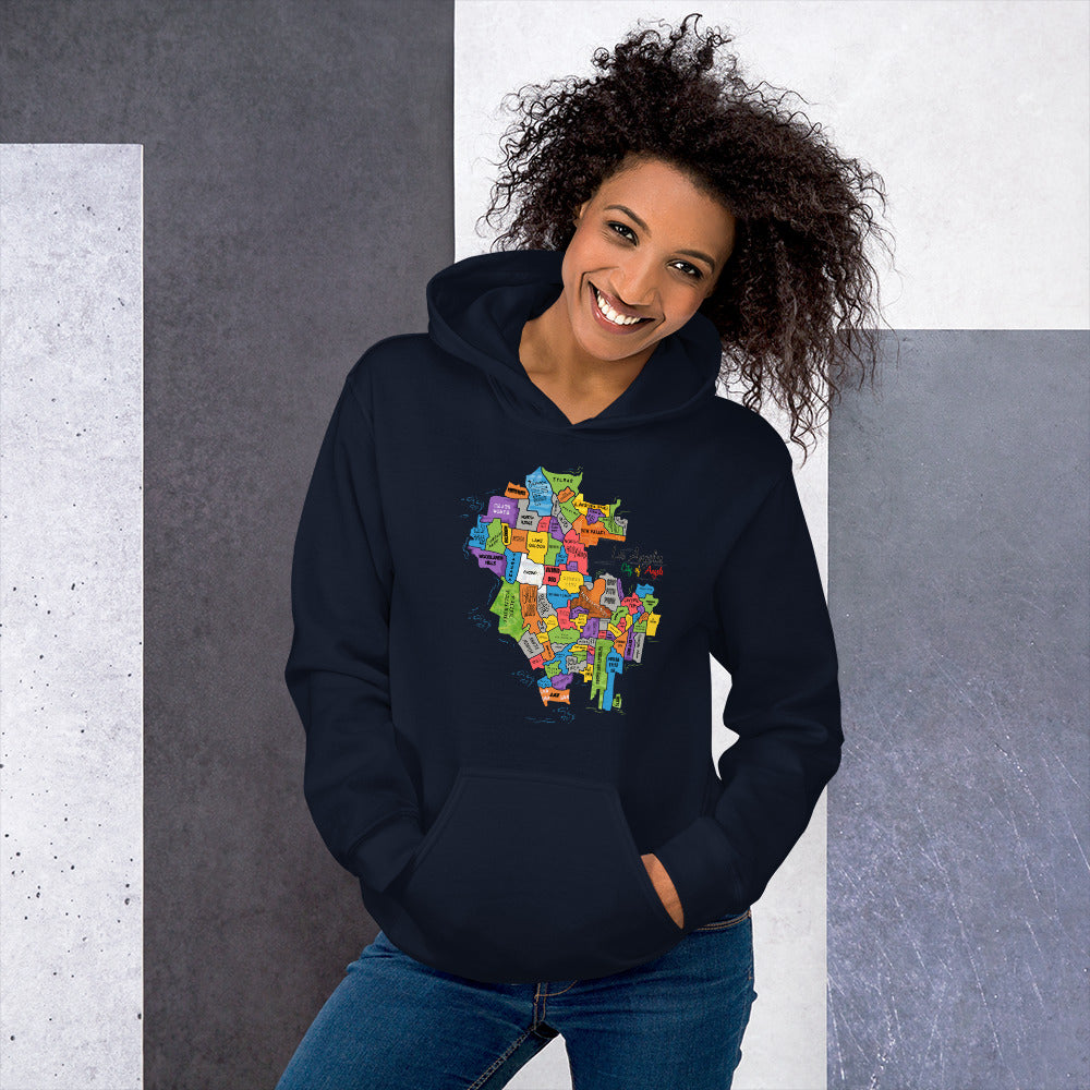 Los Angeles Map Hoodie (unisex)