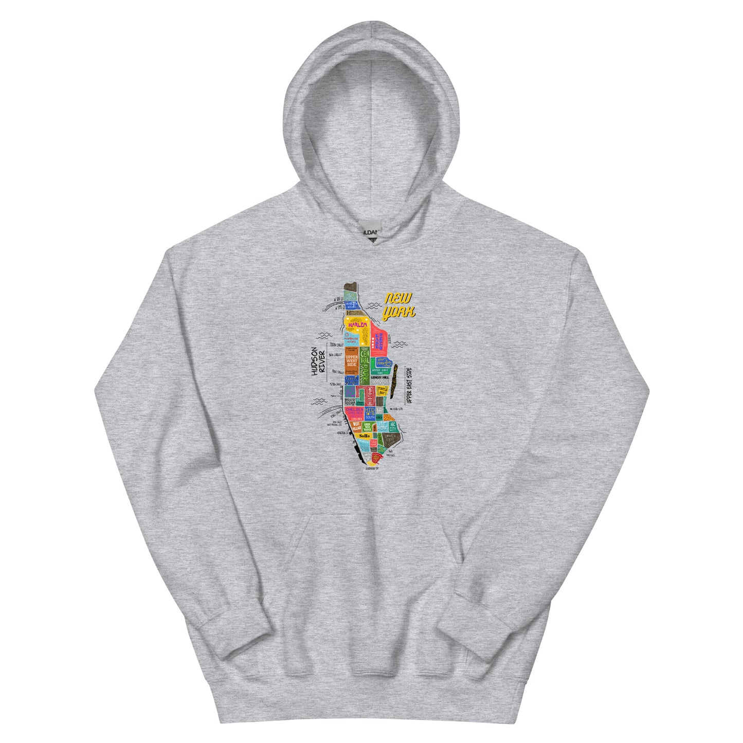 NYC map Hoodie (unisex)