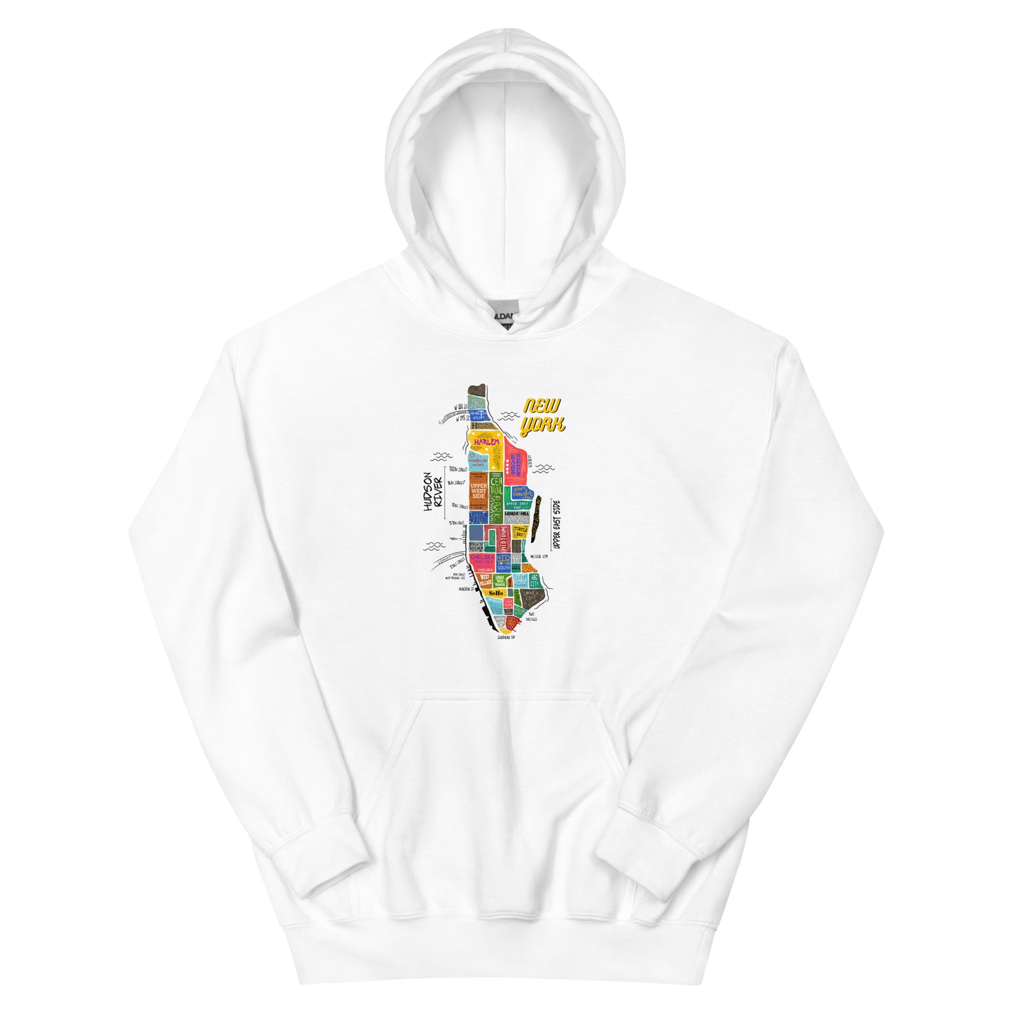 NYC map Hoodie (unisex)
